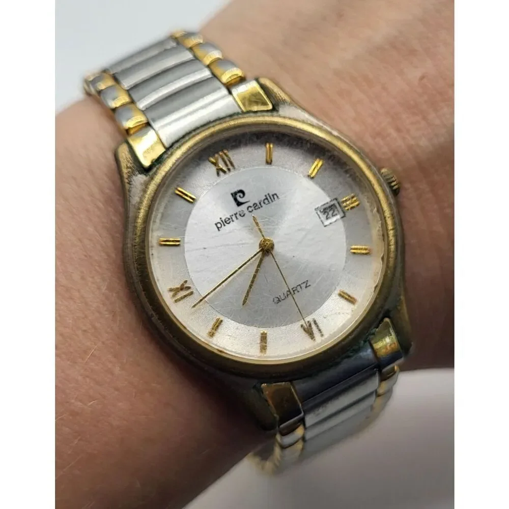 Pierre Cardin Two Tone Quartz Analog Ladies Watch with Date